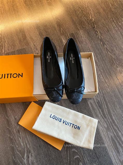 louis vuitton black flat shoes|louis vuitton ballerina shoes.